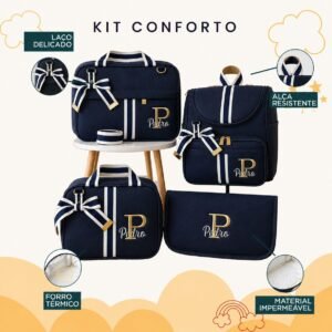 Kit Bolsa Conforto (Bolsa + Mochila + Frasqueira + Trocador) - Imagem 1