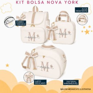 Kit Bolsa Nova York (Bolsa + Mochila + Frasqueira) - Imagem 1