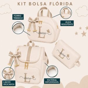 Kit Bolsa Flórida (Bolsa + Mochila + Necessaire) - Imagem 1