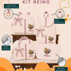 Kit Bolsa Reino (Bolsa + Mochila + Frasqueira + Trocador) - Imagem 1